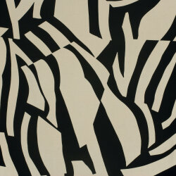 Viskose Popeline Abstract - schwarz