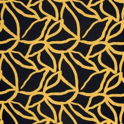 Viskose Nylon Ottoman Blätter - senfgelb