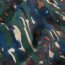 Viskose Nylon Ottoman bunte Streifen - waldgrün