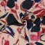 Satin Duchesse Blumen - dunkelblau