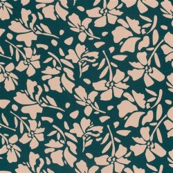 Viskose Nylon Jersey Twill Blumen