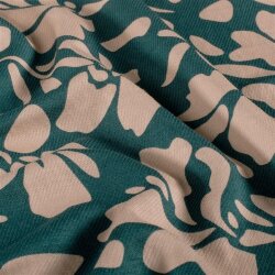 Viskose Nylon Jersey Twill Blumen