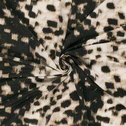 Viskose Nylon Jersey Twill wilde Tupfen - kamel