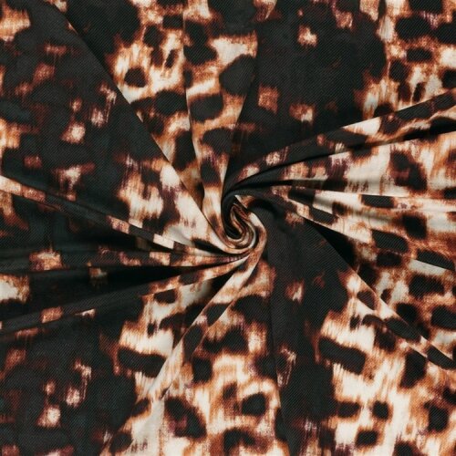 Viskose Nylon Jersey Twill wilde Tupfen - ziegelrot