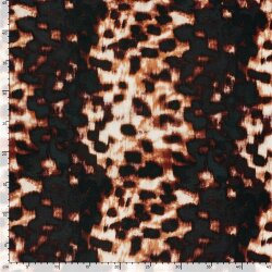 Viskose Nylon Jersey Twill wilde Tupfen - ziegelrot