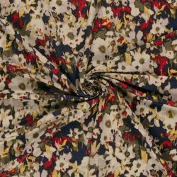 Viskose Nylon Jersey Twill Blumen