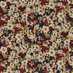 Viskose Nylon Jersey Twill Blumen