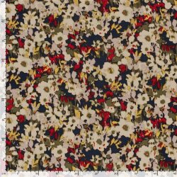 Viskose Nylon Jersey Twill Blumen