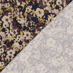 Viskose Nylon Jersey Twill Blumen
