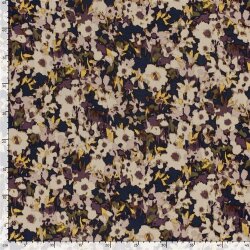 Viskose Nylon Jersey Twill Blumen