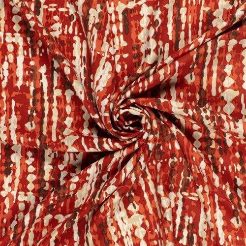 Viskose Twill Klecks Streifen - rost