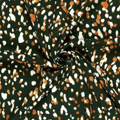 Viskose Twill Punkte - dunkelgrün