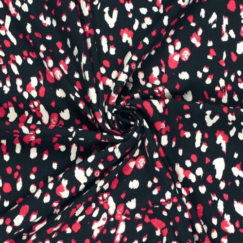 Viskose Twill Punkte - nachtblau