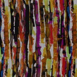Polyester Viskose Mix Farbkunst - senf