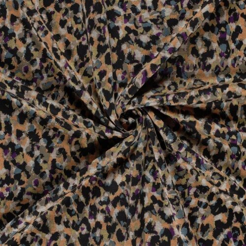 Polyester Viskose Mix Tupfen - kamel
