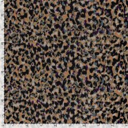 Polyester Viskose Mix Tupfen - kamel