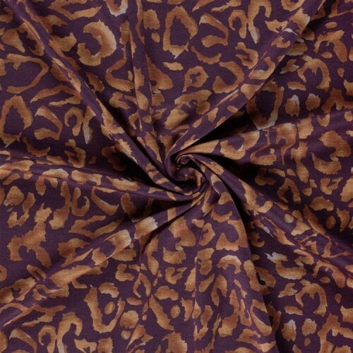 Polyester Viskose Mix Leolook - aubergine/rost
