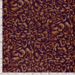 Polyester Viskose Mix Leolook - aubergine/rost