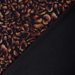 Polyester Viskose Mix Leolook - schwarz/ziegelbraun