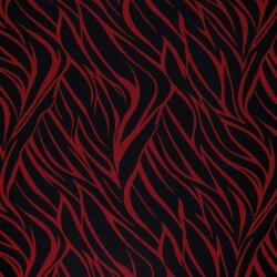 Polyester Viskose Mix Wellen Streifen - dunkelrot
