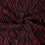 Polyester Viskose Mix Wellen Streifen - dunkelrot