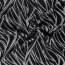 Polyester Viskose Mix Wellen Streifen - schwarz