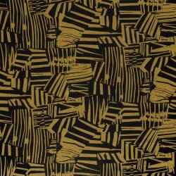 Polyester Viskose Mix Streifen Formen - ockergelb