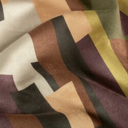 Wildleder Imitat eckige Formen - ocker