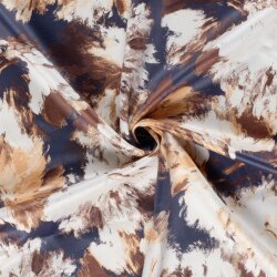 Wildleder Imitat Blütenkunst - dunkelblau