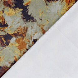 Wildleder Imitat Blütenkunst - ocker