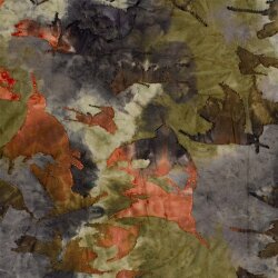 Polyester Viskose Jersey Jacquard  Burnout Batik...