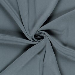 Rippenjersey Uni - schattenblau