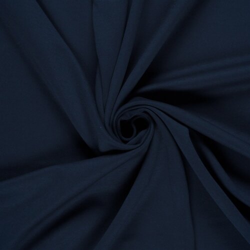 Polyester Viskose Jersey Uni - dunkelblau