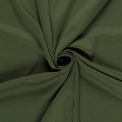 Polyester Viskose Jersey Uni - moosgrün