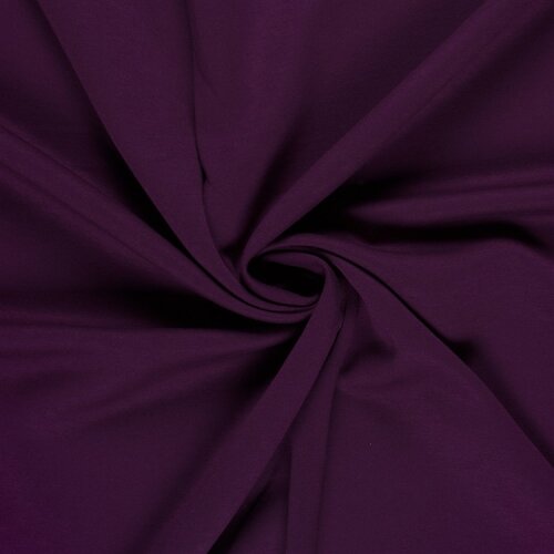 Rippenjersey Uni - dunkeltraube