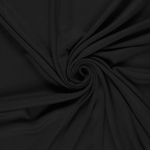 Baumwolljersey Uni - schwarz