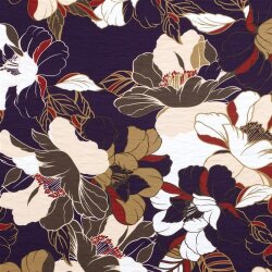 Viskose Nylon Crêpe Blumen