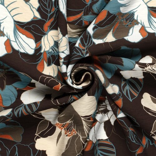 Viskose Nylon Crêpe Blumen