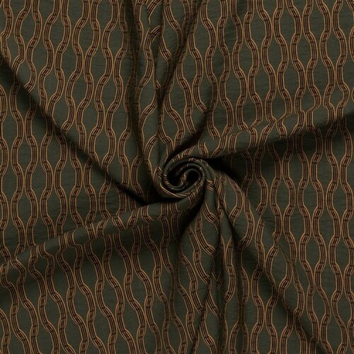 Viskose Nylon Crêpe Wabenmuster - dunkeloliv