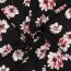 Viskose Nylon Crêpe Blumen schwarz