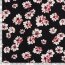 Viskose Nylon Crêpe Blumen schwarz