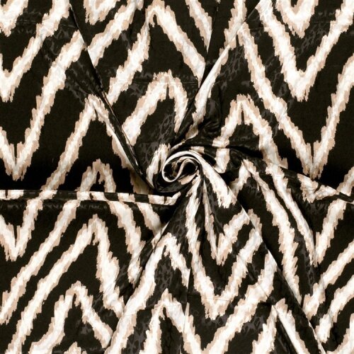 Satin Jacquard - schwarz