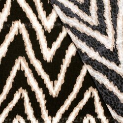 Satin Jacquard - schwarz