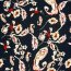 Viskose Crêpe Paisley - dunkelblau