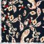 Viskose Crêpe Paisley - dunkelblau