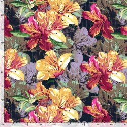 Viskose Crêpe Lurex FLOW - dunkelblau
