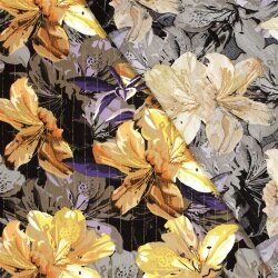 Viskose Crêpe Lurex FLOW - schwarz