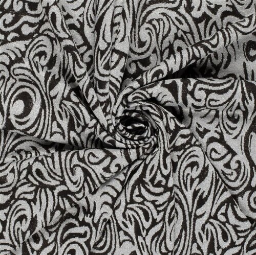 Jacquard Lurex Brokatmuster - silber