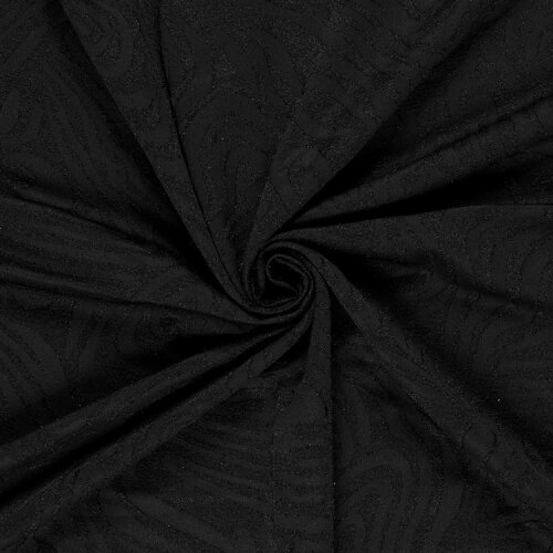 Jacquard Lurex Zebramuster - schwarz