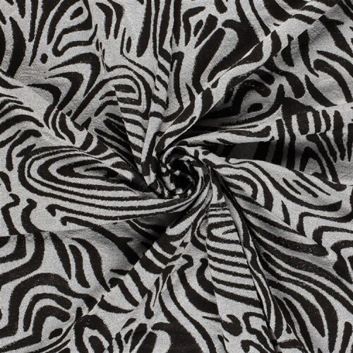 Jacquard Lurex Zebramuster - silber